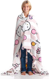 Hello Kitty sengetæppe, pink, blødt tæppe 130X170Cm, sengetæppe i mikrofiber eller sovesofa. Kvalitet med Oekotex certifikat, Sanrio Senge og Tæpper Besuche den Kanguru-Store Pink tern 130X170 Cm
