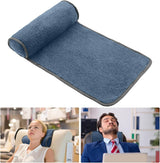 Nakkepude til hvilestol, justerbar plyspude, nakkerulle, skridsikker fleece, sofa, nakkepude til rejser, hjem, liggestol, sofa, lænestol (mørkegrå)