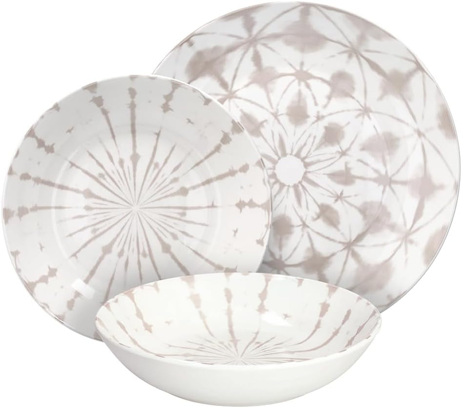 Mallorca, servicesæt til 6 personer, 18 dele, porcelæn, beige