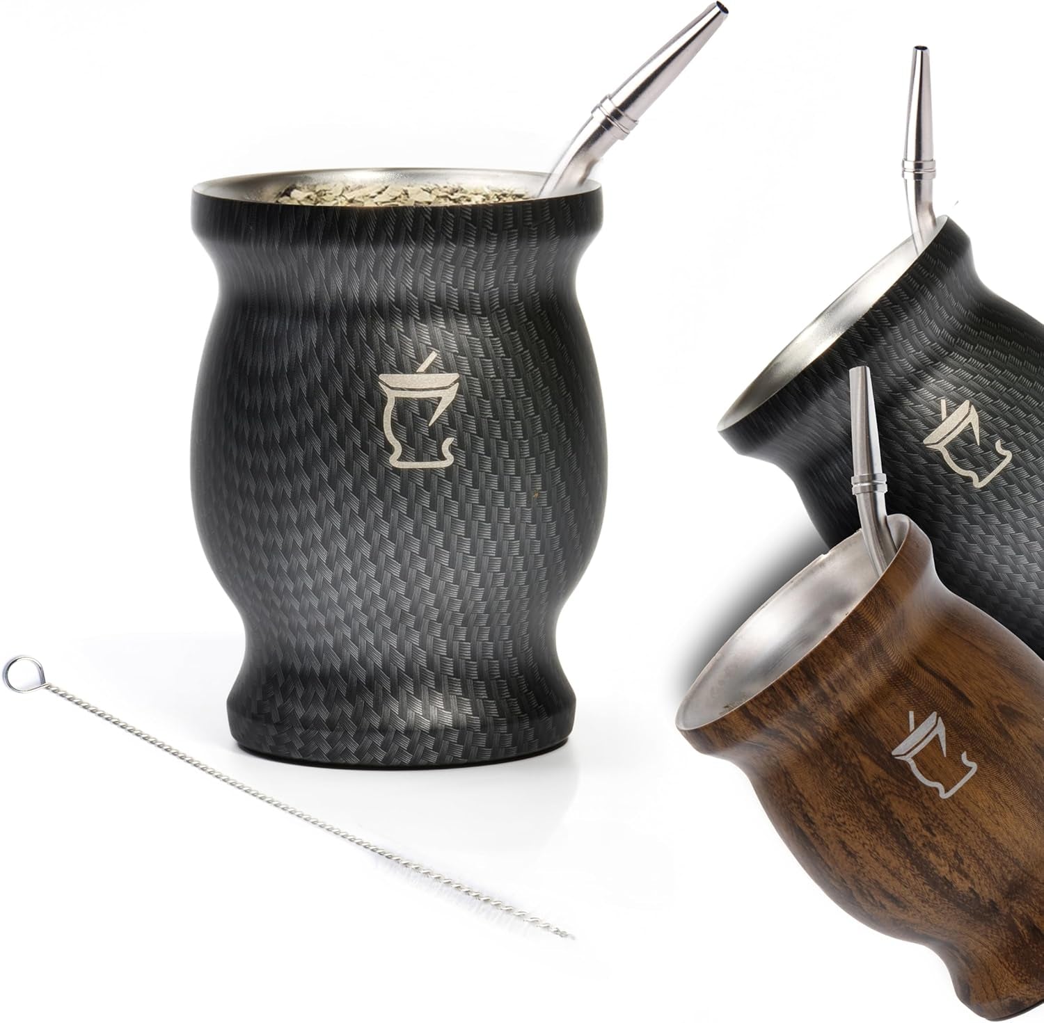 Mate tesæt - Mate krus - Mate og Bombilla Sæt - Tekopper - Dobbeltvæg Design Mate krus - Yerba Mate krussæt