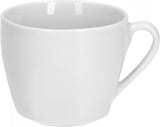 Van Well Lilli kaffeservice til 12, 36-dele kvadratisk hvidt porcelænsstel med buede kanter til et perfekt arrangeret sofabord - Tåler opvaskemaskine