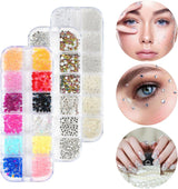 Harz Strasssteine ​​4200 Stk Strass Kristalle 1Mm-5Mm Gemischte Kinder Bastelsachen Kit Mit Strass Mit Picking Pinzette Und Stift Für DIY Nägel Kleidung Kunsthåndværk Gemischt Becher Party (A)