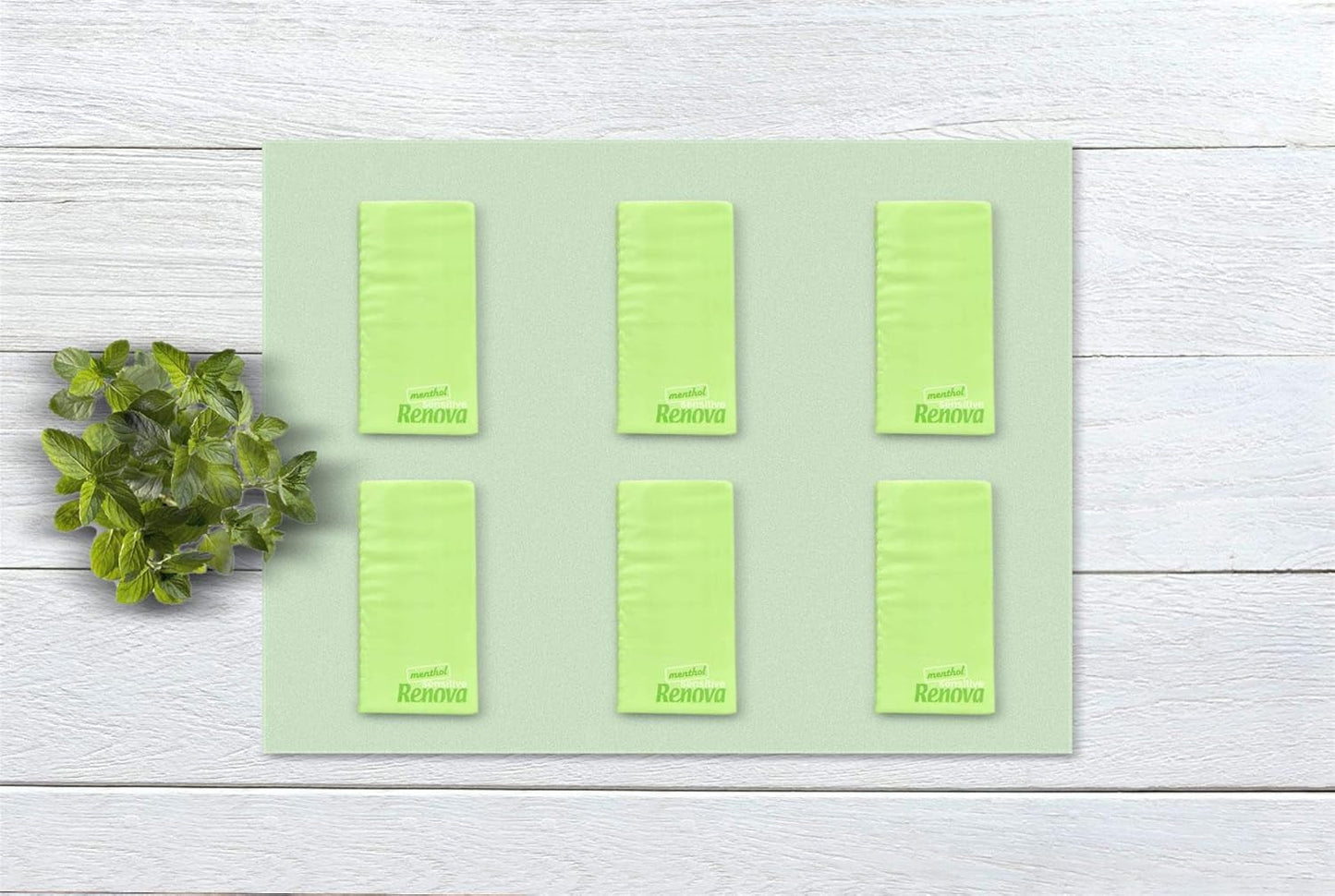Pocket Tissues Renova SENSITIVE MENTHOL 6 Pakke Almindelig Hvid 1 Stk (Pakke med 6)