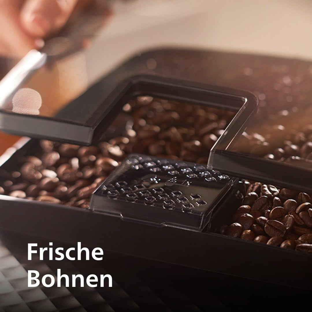 PHILIPS automatisk espressomaskine 2200-serien - 2 kaffespecialiteter, touch-display, klassisk mælkeskummer, keramisk kværn, matsort (EP2220/10)