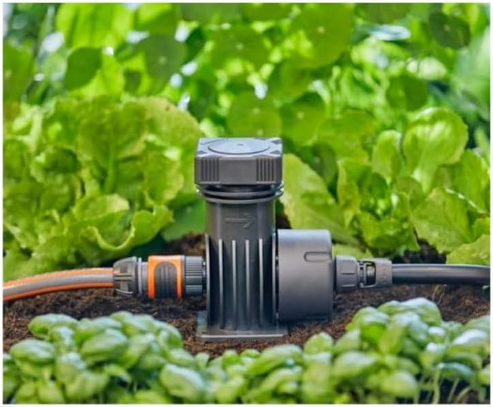 Vandingsanlæg Gardena Micro-Drip Basic Unit 2000: Basisenhed til trykreduktion, vandgennemstrømning ca. 2.000 l/t, hurtig og nem forbindelsesteknologi (1354-20)