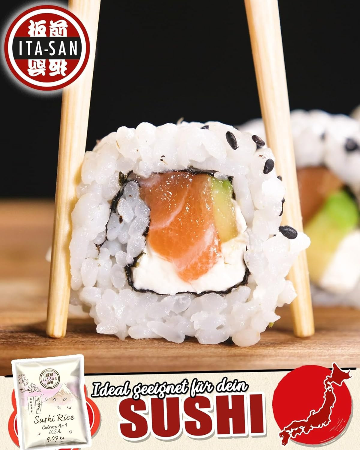 ITA-SAN Calrose / Ris til sushi, 1 pakke (1 x 9,07 kg)