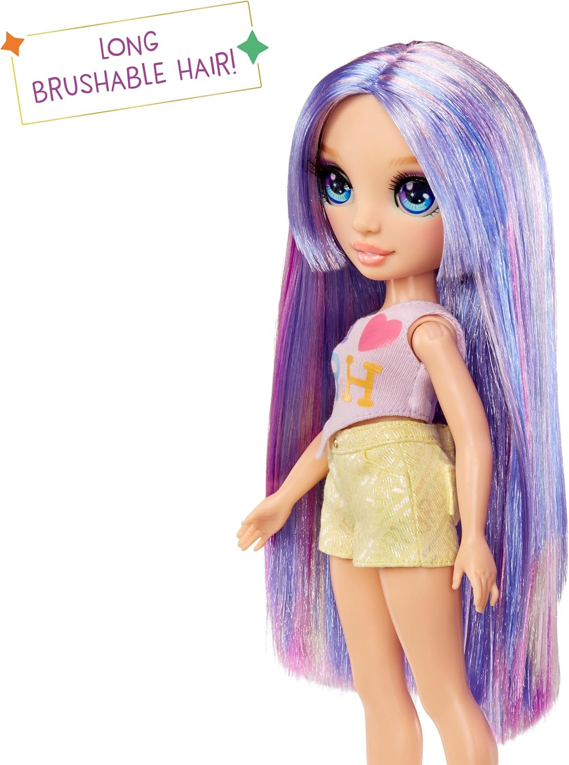 Rainbow High My Fashion Style Doll - Lilla - 28 cm Lilla modedukke med attraktivt outfit og stilfuld taske, til leg, posering, indsamling, til børn i alderen 4-12