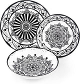 Excelsa Boheme Noir tallerkensæt, 18 dele, Porcelæn, Schwarz