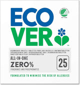 Ecover ZERO alt-i-én, opvaskemaskinekapsler (25 tabs/500 gram) Køkkenvaskemidler Naty Shop