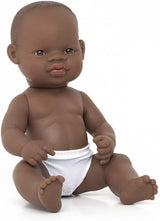 Miniland Babydukke, afrikansk dreng, 32 cm, anatomisk korrekt