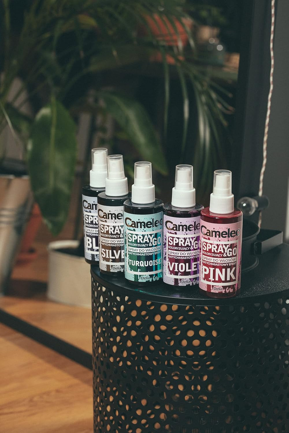 Cameleo - Spray & Go - hårfarvespray - lilla - til blondt, platinblondt og gråt hår - spray blot og gå - semi-permanent - øjeblikkeligt resultat - karneval hårfarvespray - 150 ml Hårfarve Naty Shop