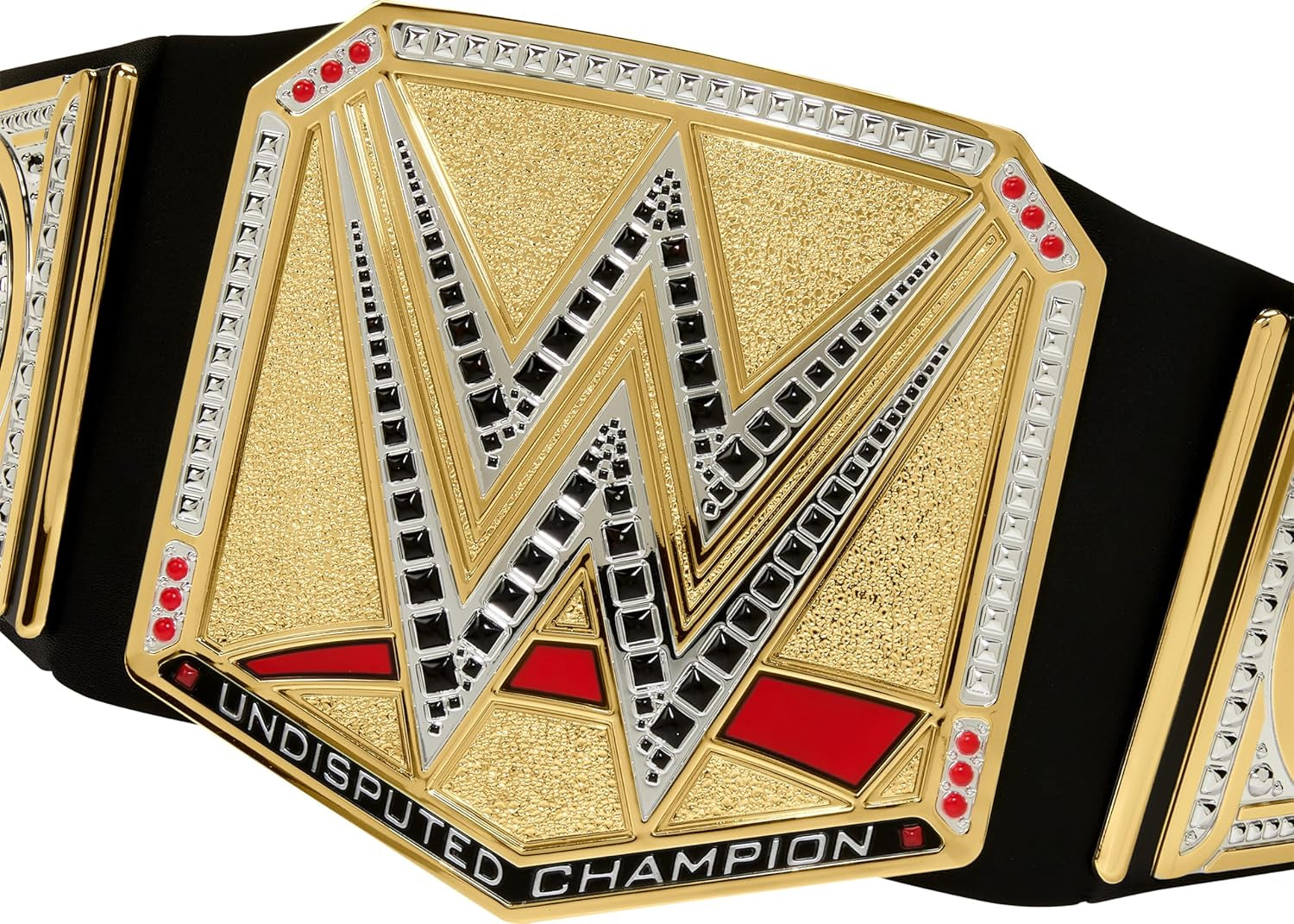 Mattel Mattel WWE Championship bælte, ubestridt WWE Universal Championship rollespil og kostume, ca. 100 cm langt bælte i imiteret læder med unik pasform, HYJ35 actionfigurer Naty Shop