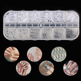 Nail Art Strasssteine ​​1 Schachtel, Nail Charms, 12 Typen Weiße Perlen Für Nägel, Flatback Rhinestones, Klein Edelstahl-Perlen, Nagel Deko, Nagel Zubehör