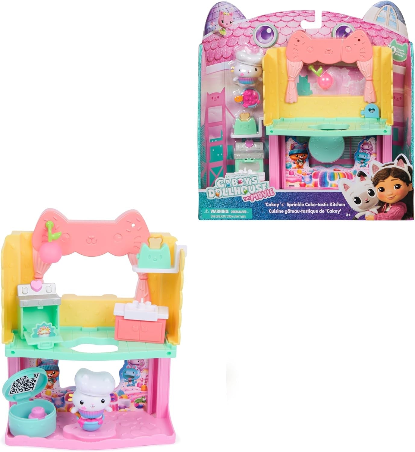 DREAMWORKS GABBY'S DOLLS HOUSE: THE MOVIE - Portal Room Kuchi's Sugar Sprinkled Kitchen med figur og tilbehør, for alderen 3 og opefter