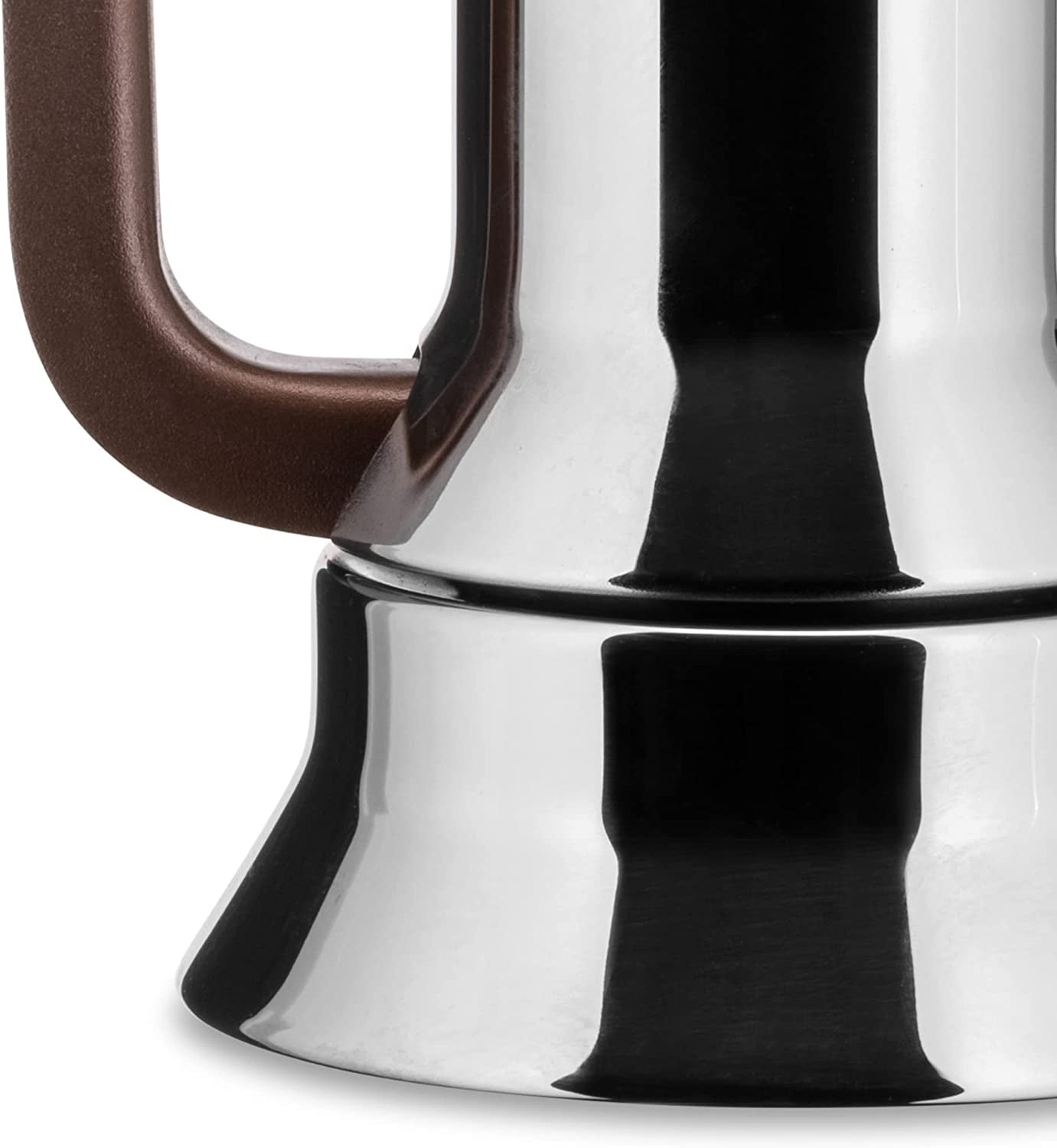 Alessi 9090/6 Espresso med 6 kopper til induktion, rustfrit stål, sølv, 15,5 x 13,5 x 27 cm