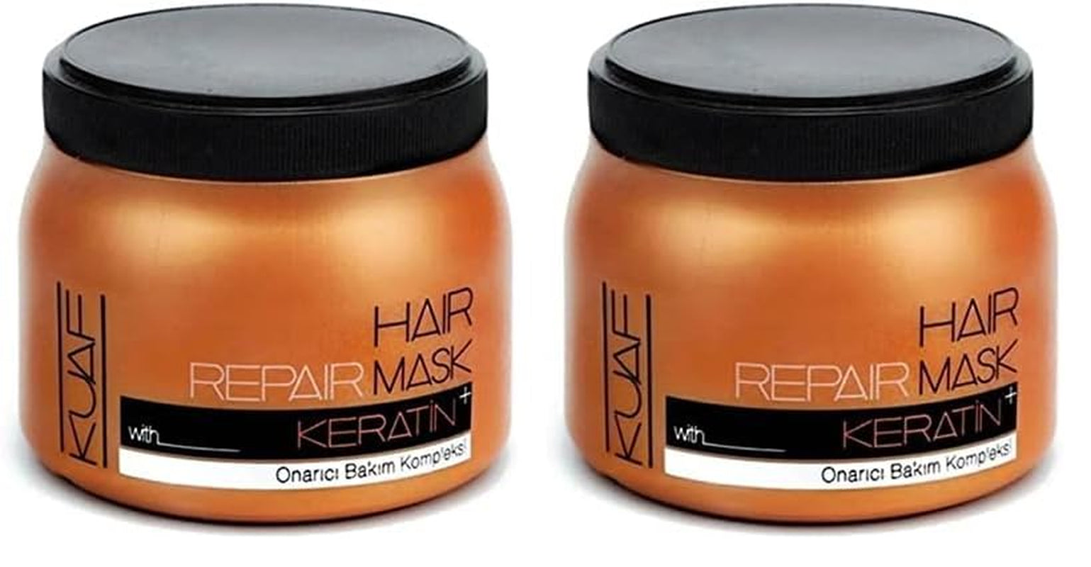 Kuaf Professional Keratin Hair Mask 500 ml - Hårmaske Hårbehandling Hårplejemaske Hårmaske (pakke med 2) Naty Shop hårmaske Pakke med 2
