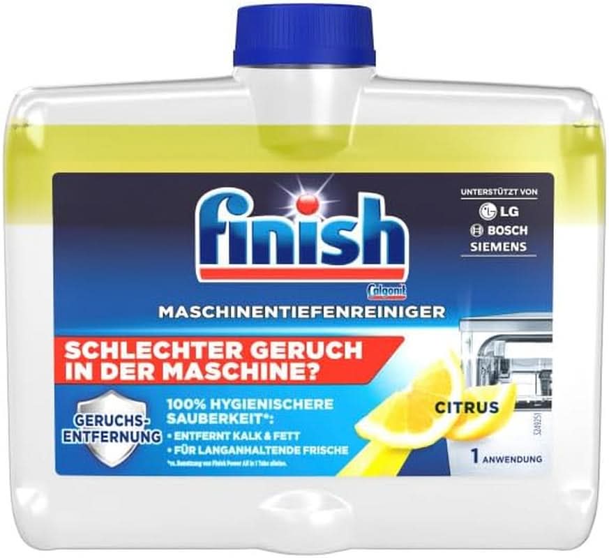 Finish Deep Machine Cleaner Citrus - flydende maskinrens mod kalk og fedt til en ren opvaskemaskine - Naty Shop økonomipakke