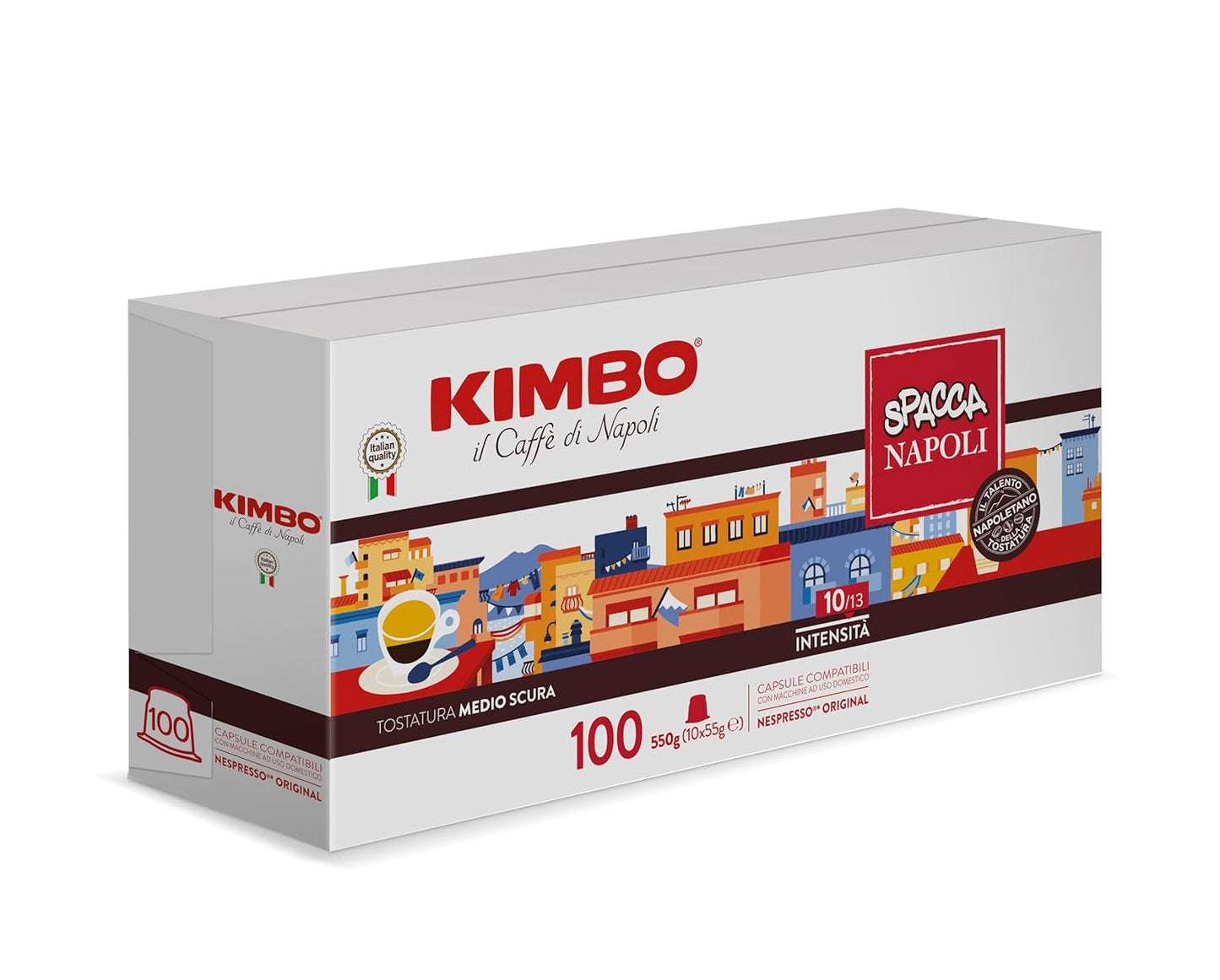 Napoli Kaffeekapseln, kompatibel med Nespresso, 10 Packungen mit 10 Kapseln (insgesamt 100 Kapseln)