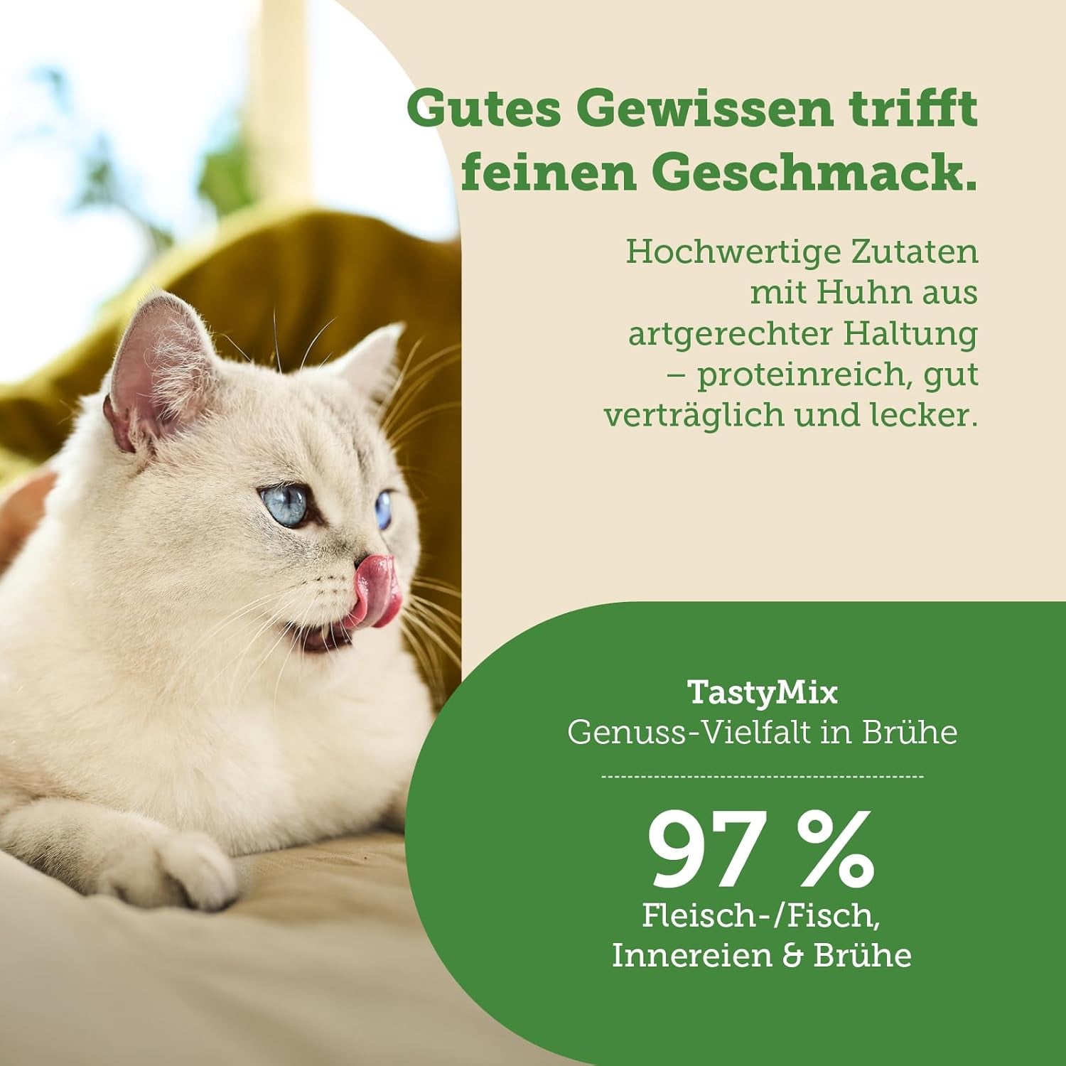 MERA Cats Nature Adult Tasty Mix Premium vådfoder til katte 12x85g | Sukkerfri og kornfri | Vådfoder til voksne katte med højt kødindhold | Økonomipakke