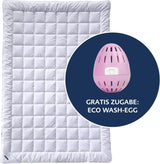 Billerbeck E22 Wash-Star UNO quilt - helårsdyne - 135 X 200 cm - fiberdyne - Magicfill® - hule fibre, 100% polyester - med Eco Wash-Egg dyner og dyner Naty Shop Sommerlys (Sl) 135 X 200 Cm