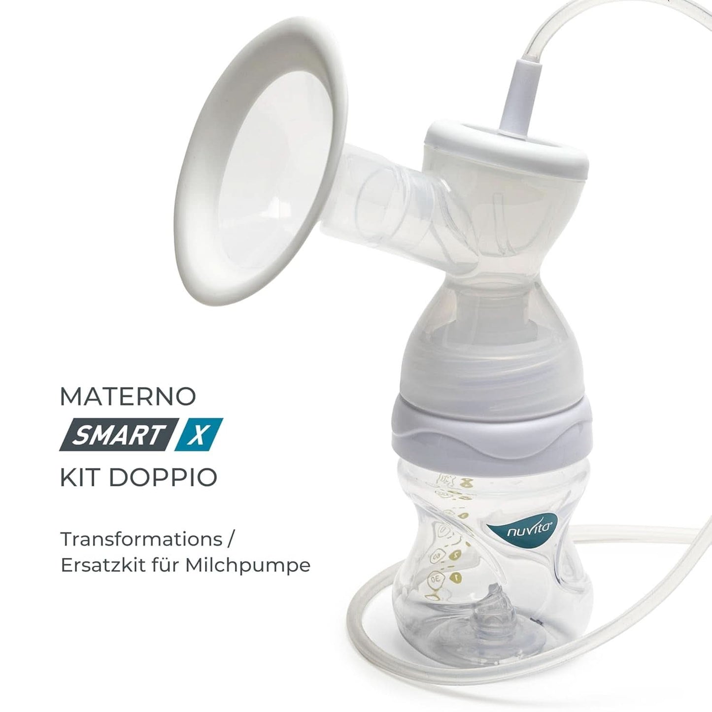 Nuvita Effektivt dobbelt pumpesæt til Materno Smart X - 1287KDX | Komplet sæt tilbehør, anti-kolik flaske godkendt af Aio Accesorii Hrana si Alattare Bebe Naty Shop