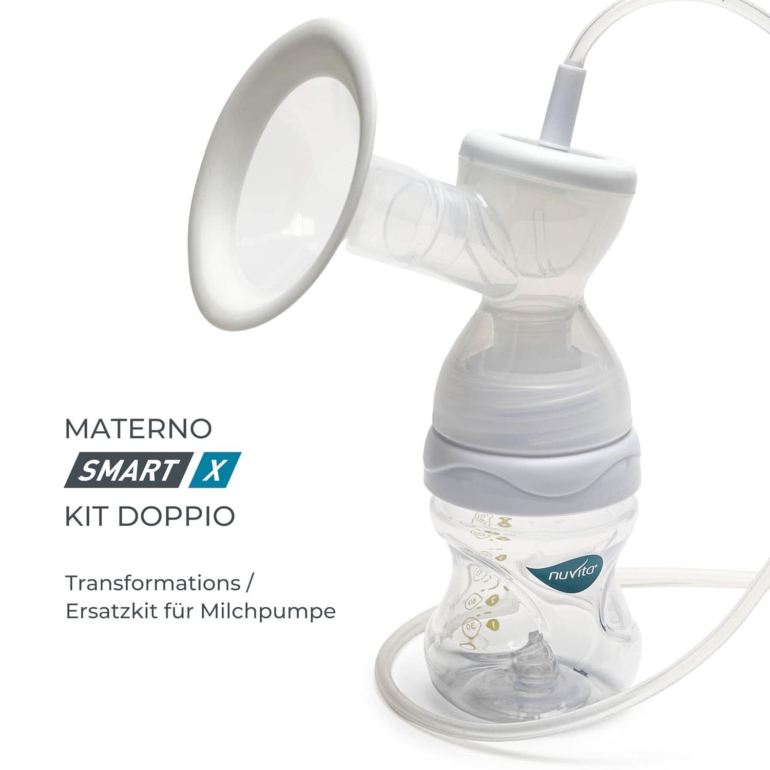 Nuvita Effektivt dobbelt pumpesæt til Materno Smart X - 1287KDX | Komplet sæt tilbehør, anti-kolik flaske godkendt af Aio Accesorii Hrana si Alattare Bebe Naty Shop