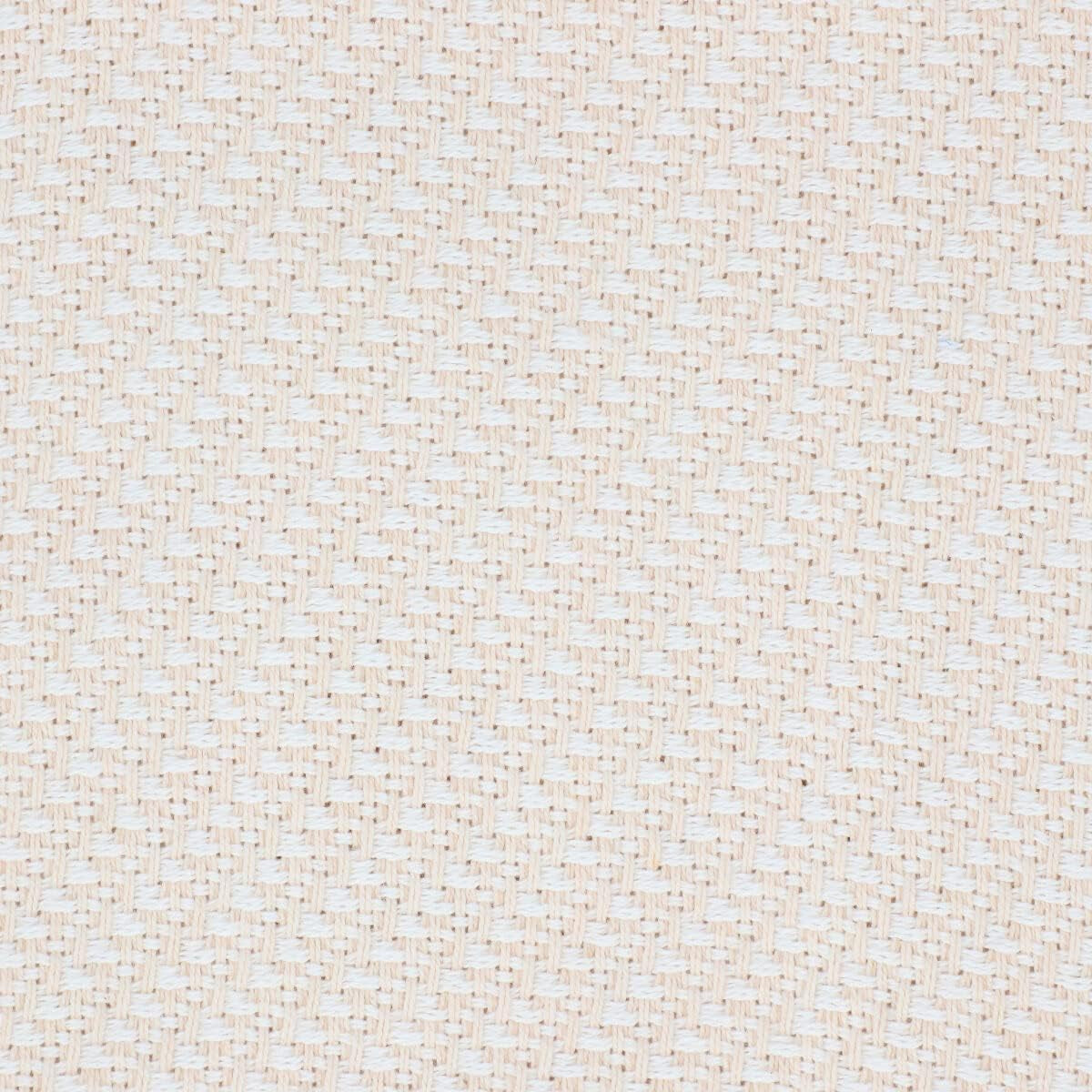 HOMLA Morris Plaid bomuldstæppe med frynser - Blødt og behageligt tæppe Bomuldstæppe - fint stof 130 X 170 Cm Ecru senge og tæpper Besuche den HOMLA-Store