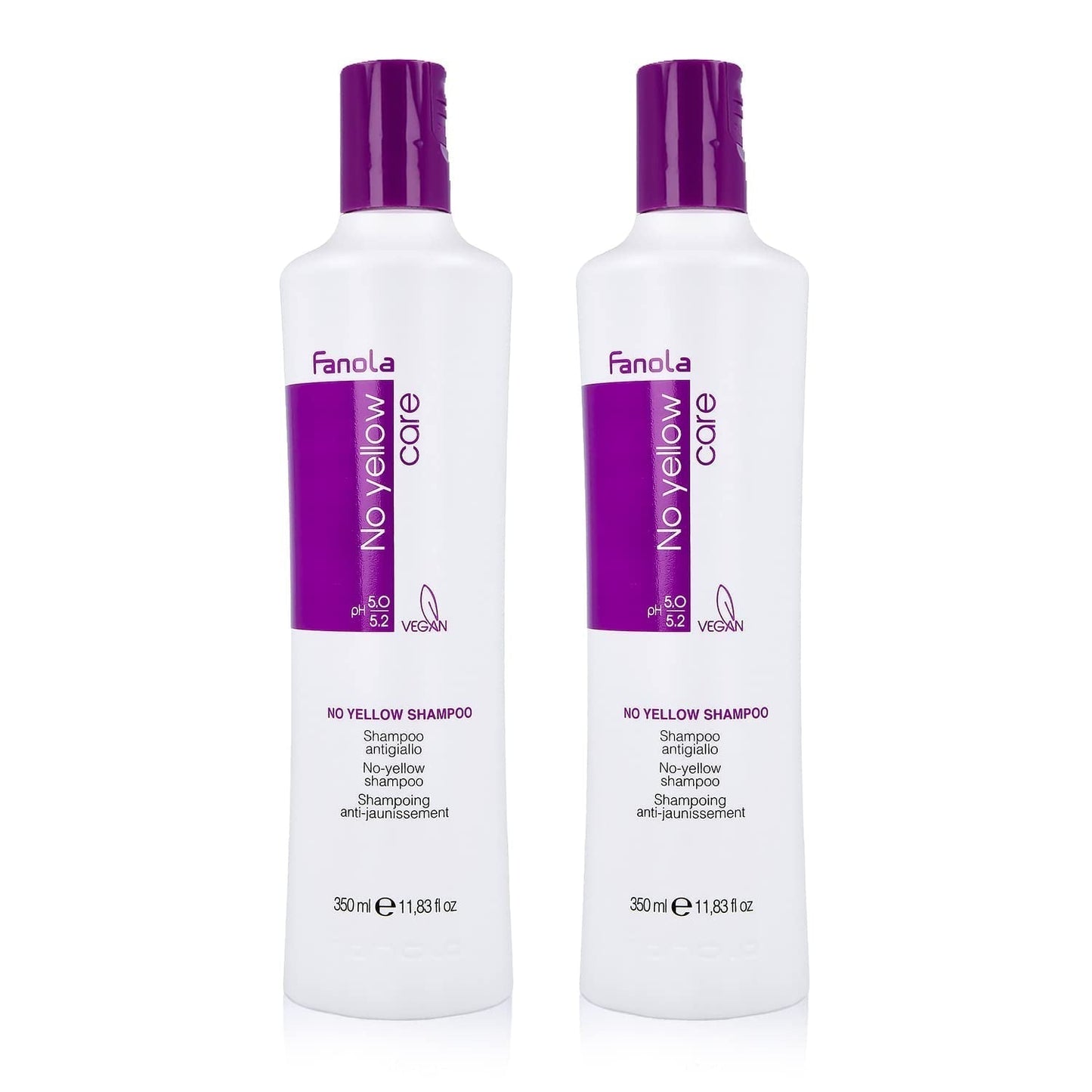 Fanola No Yellow Silver Shampoo mod farvet hår med pletter Fanola Brusebad og bad 2 x 350 ml Single