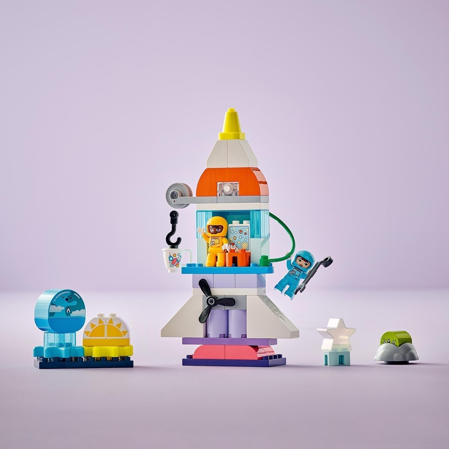 LEGO DUPLO 3-i-1 rumfærge Masser af Adventure Space Sæt Raket Legetøj til Børn Byggevidenskab Legetøj Tidlig udvikling Motoriske færdigheder Gave til 3-årige 10422 Byggesæt Beuche den LEGO-Store