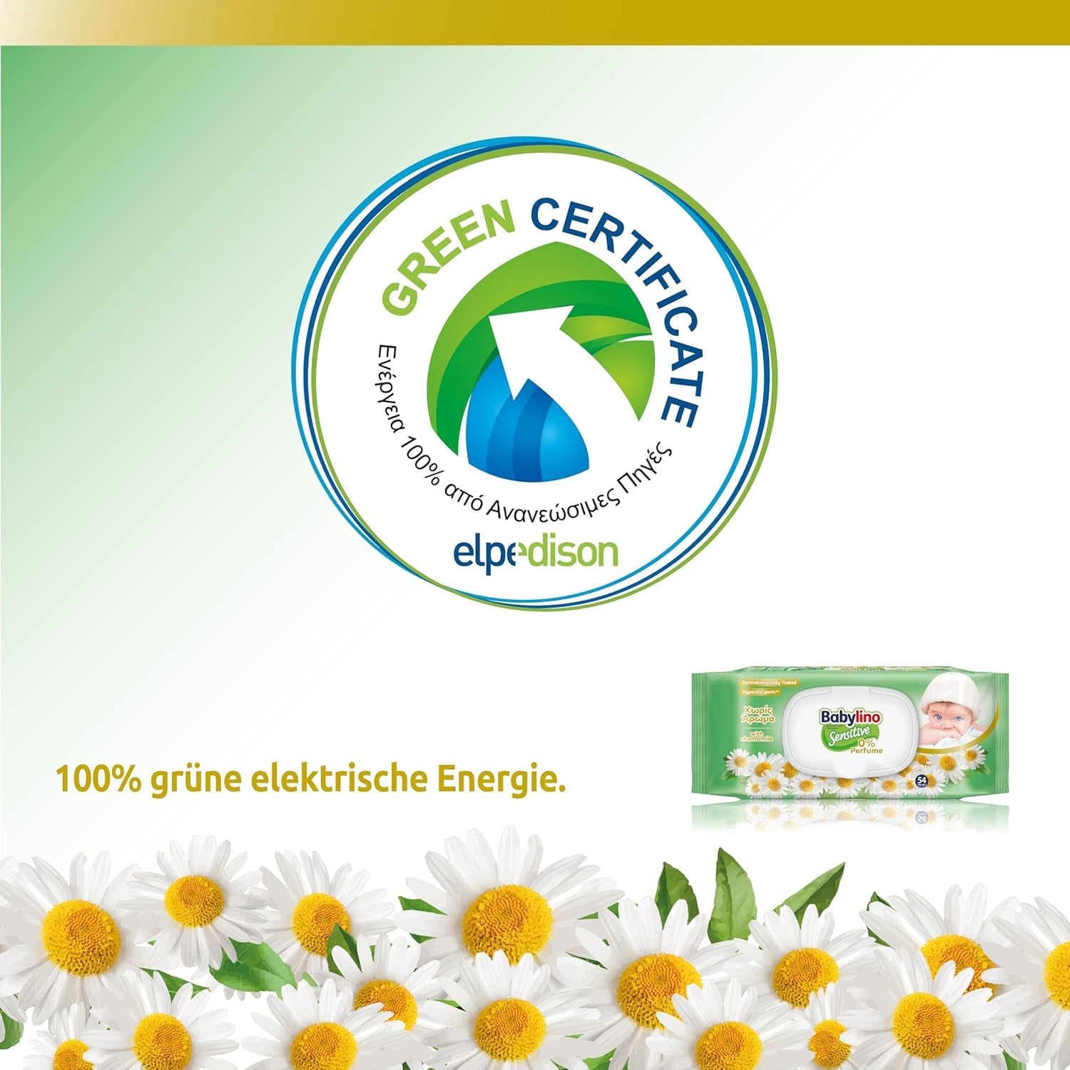 Sensitive babyservietter, 0% duft, 98% naturlig formel, der genopretter hudens pH-balance, friskhedsforsegling, 54 servietter