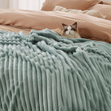 BEDSURE Sage Green Fleece tæppe til sofa - Super bløde hyggelige tæpper til kvinder, sødt lille tæppe til piger, 127 X 152 Cm senge og tæpper Beuche den BEDSURE-Store