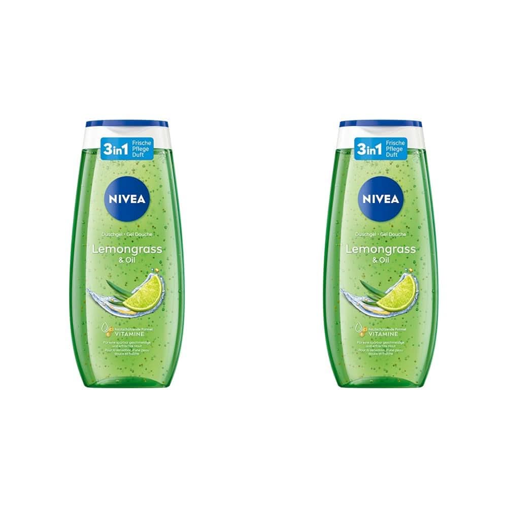 NIVEA Lemon Grass And Oil shower gel, 250 ml Brusebad og bad Naty Shop 2 stk x 250 ml
