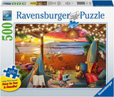 Ravensburger Puslespil 16795 - Sunset on the Beach - 500 brikker puslespil til voksne og børn 10+ med større puslespil [eksklusivt på Amazon] Puslespil Naty Shop