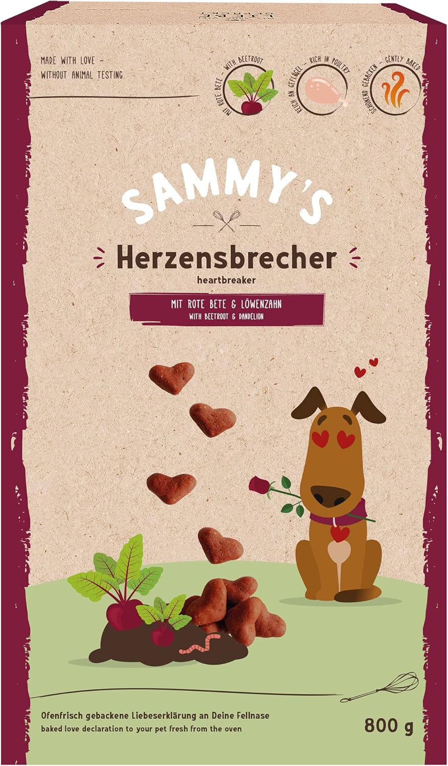 Sammys müsli-mønter | Sprøde bagte snacks til hunde | 5 kornmüsli-mønter til din store lodne ven (30 kg+) | 1 kg