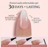 Sæt med falske negle - 240 stykker franske falske negle lim på - Pink White Gradient Design Kunstige negle Fuldt dækkende blød gel Naturlig og behagelig at have på (Pink Mandel)