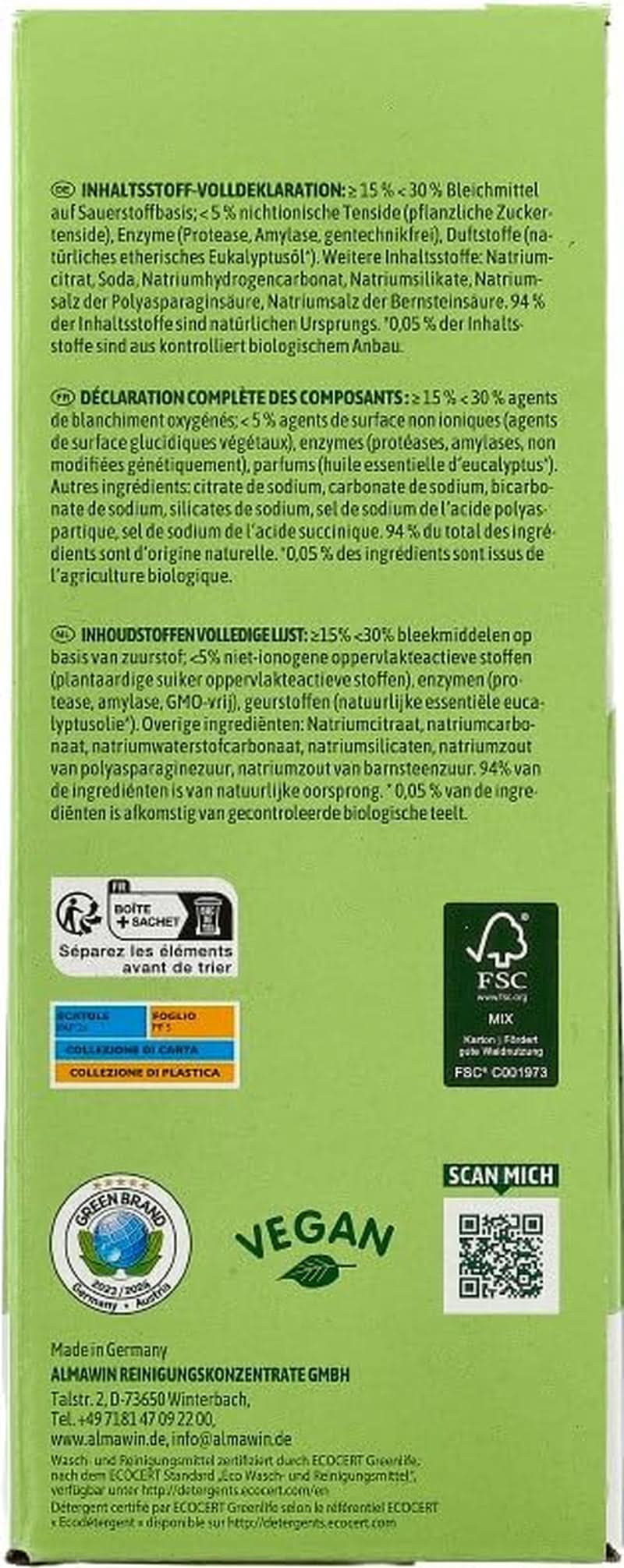 Almawin eco, opvaskepulver 2,8 kg, 112 vaske, kan doseres til forskellige mængder opvask Naty Shop