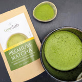 Premium Matcha Tea Japan 100 g - Laboratorietestet - Ceremonielt Matcha-pulver til fremstilling af Umami Matcha, 100 % naturligt grønt-te-pulver, ideel til Matcha Latte, Teaclub