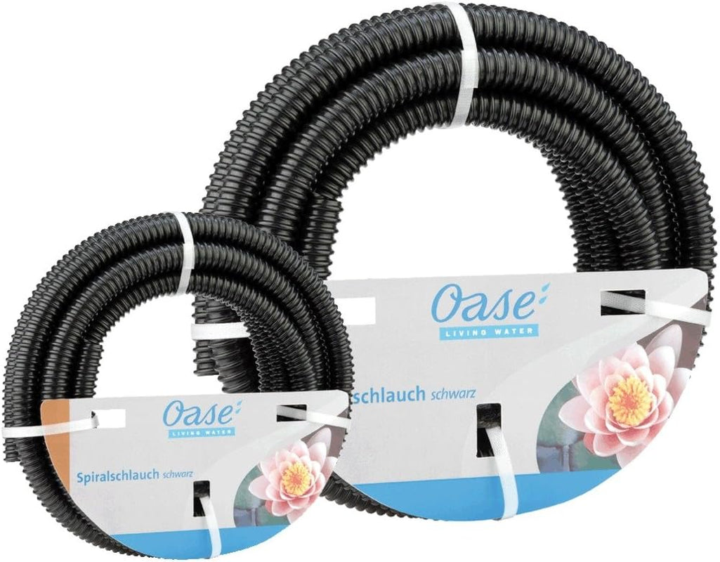 Oase spiralslange, sort, 1 1/2", 10 m - PVC materiale slangesektion, Ø 38 cm, velegnet til 1 bar