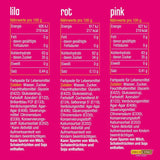 Decocino Neon madfarvesæt - 3 stykker - rød, lyserød, lilla - højdosis madfarve - til farvning af kager, muffins, cupcakes - smagsfri