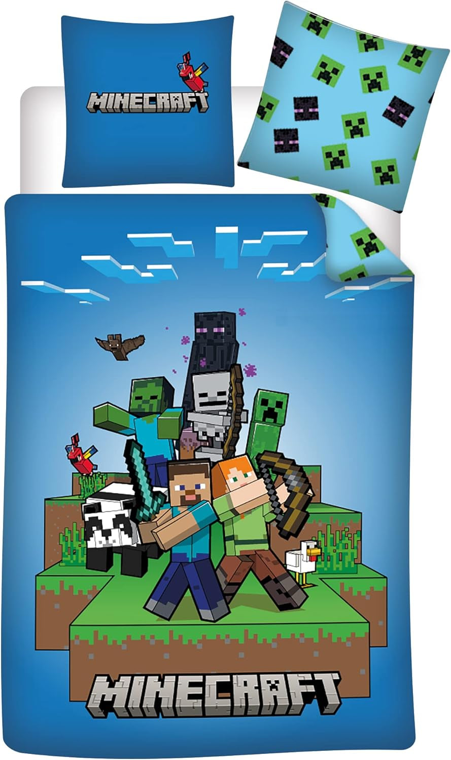 Minecraft Ready to Survive, børnesengesæt, mikrofiber Sengetøj - børne Naty Shop