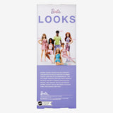 Barbie Looks-dukke, samlerfigur nr. 24 med brunt hår og moderne Y2K-mode, glitrende stropløs kjole med peep-toe høje hæle, HRM16 Naty Shop Dolls