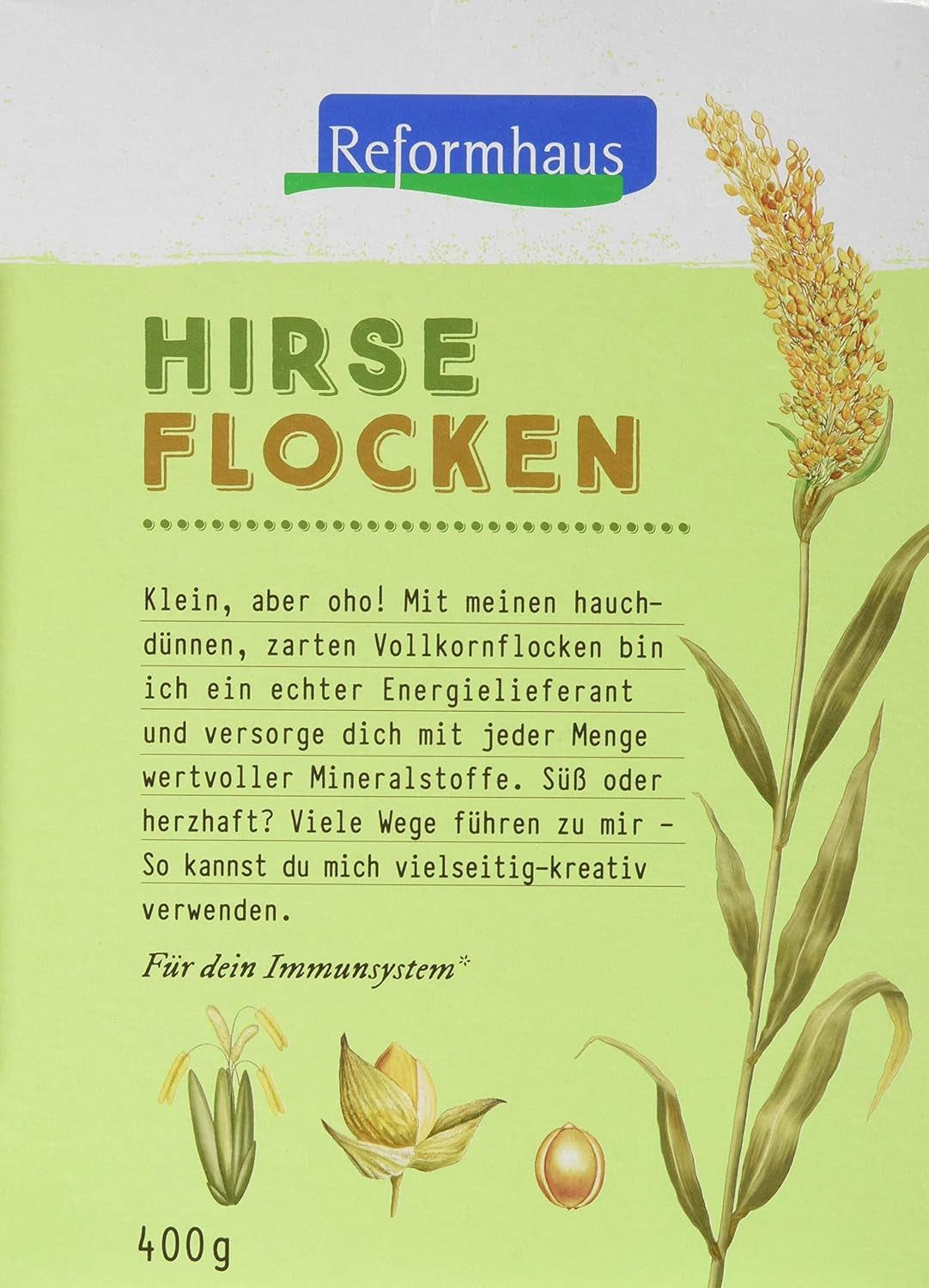 Hirse-Flocken Bio, 6Er Pack (6 X 400 G) Korn Naty Shop Standardtitel