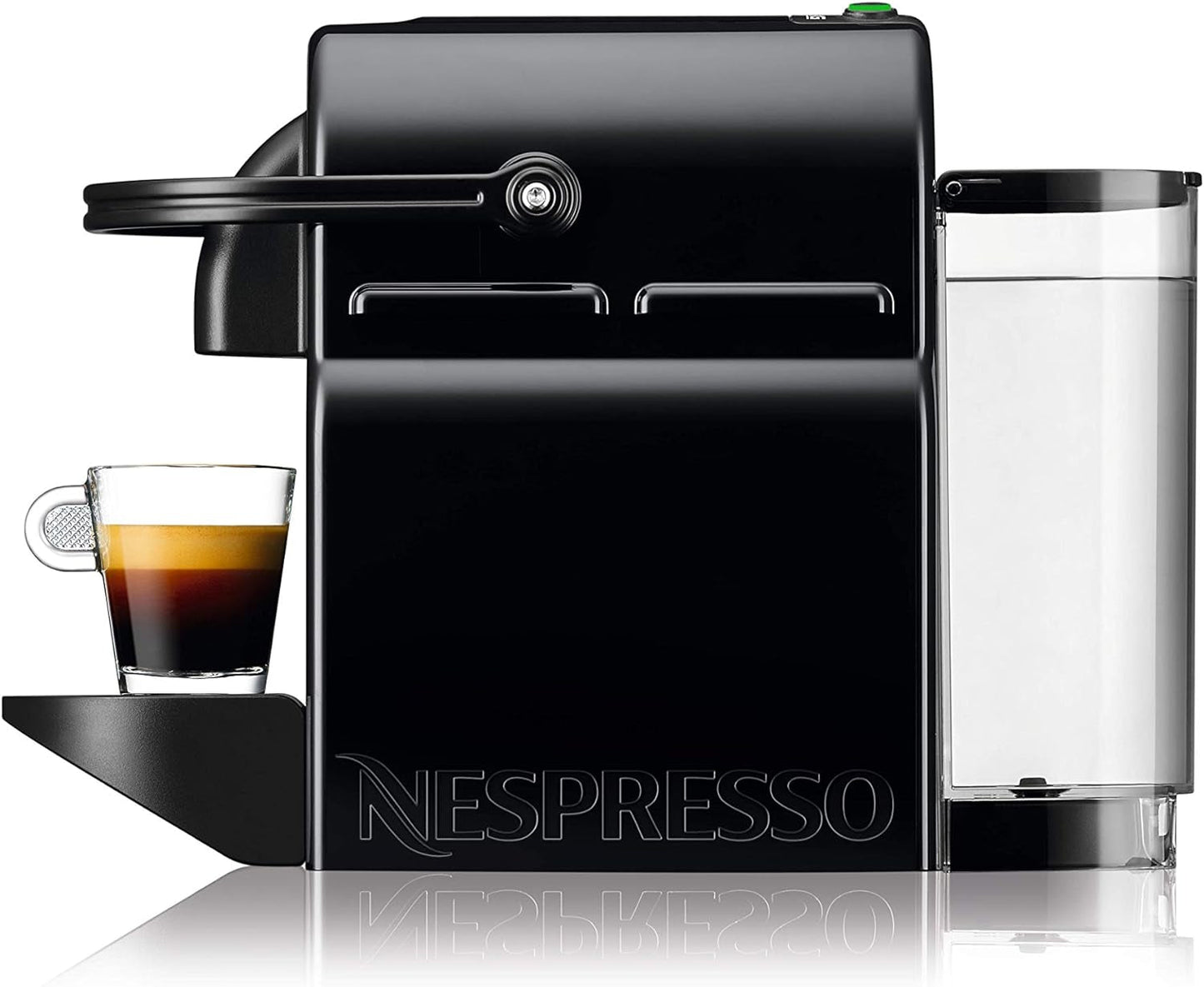 Nespresso kapsel espressomaskine De'Longhi EN 80.B Inissia, højtrykspumpe og energisparefunktion, automatisk slukning efter 9 minutter, kopvolumen til espresso og lungo, 0,7 l vandtank, sort