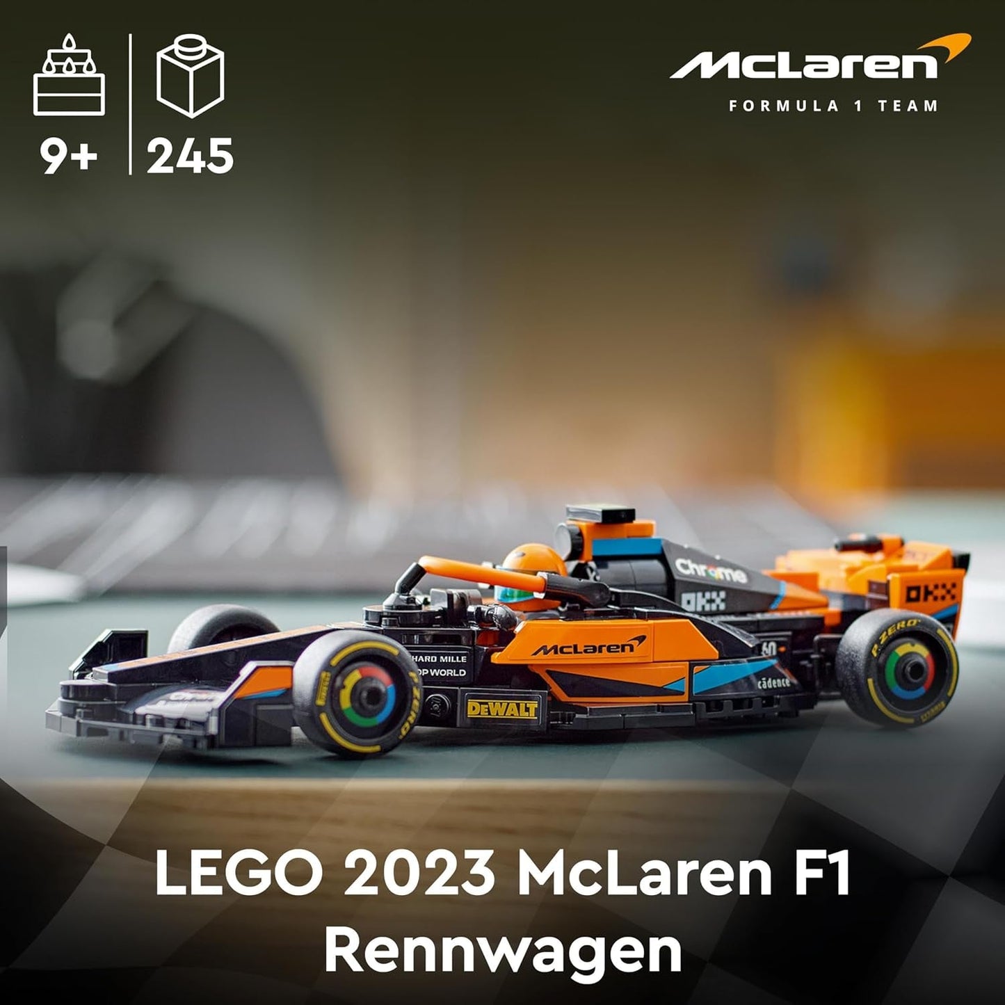 LEGO Speed Champions Mclaren Formel 1 Racerbil 2023, Legetøj til 9+-årige drenge og piger, der kan lide at lege selvstændigt, Bygbar køretøjsmodel, Indretning til børneværelse 76919 Byggesæt Besuche den LEGO-Store