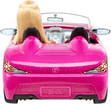 Barbie dukke og pink glitter cabriolet, realistisk dæklogo, 3 år gammelt legetøj, DJR55 Naty Shop Dolls