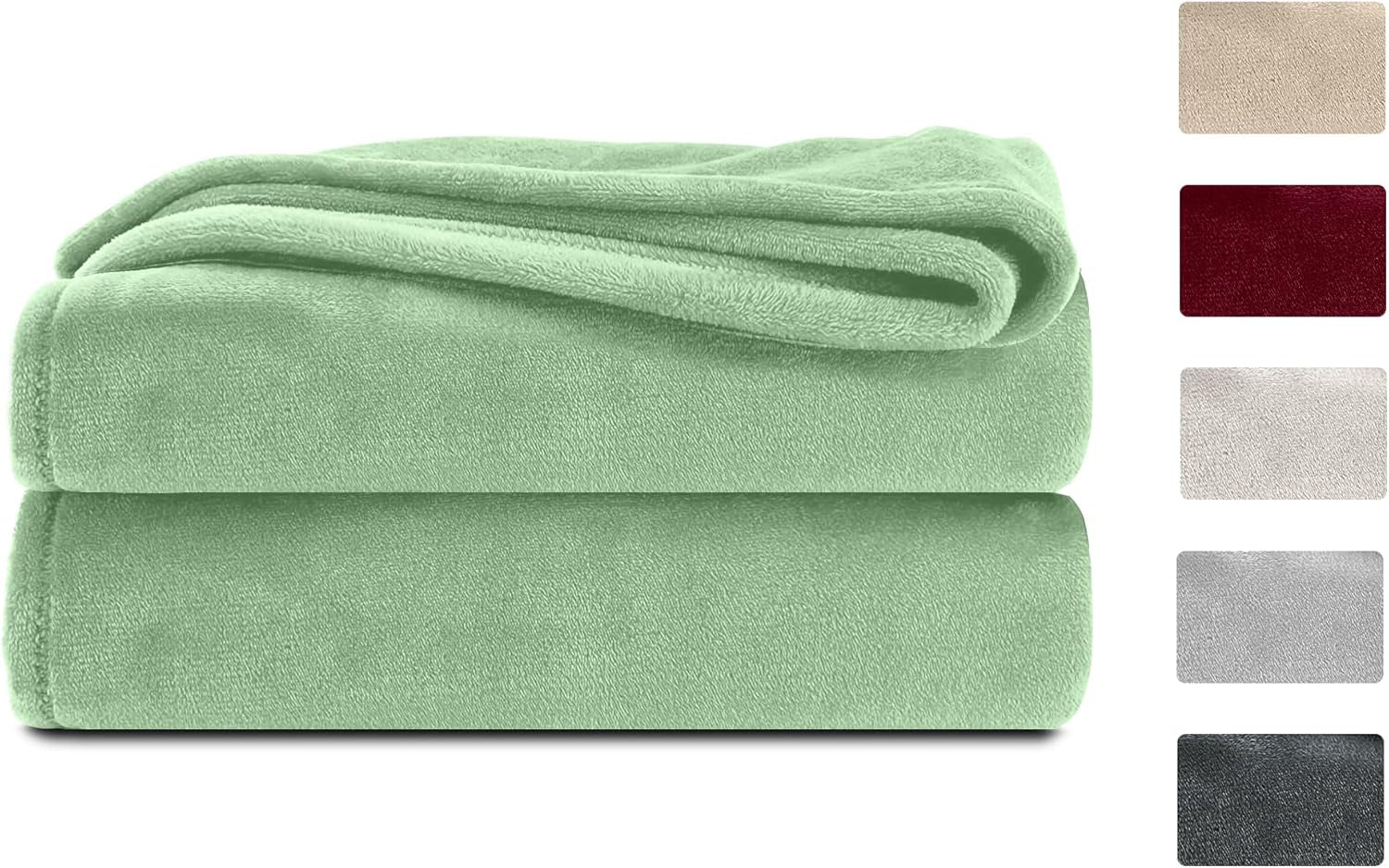 Komfortec fluffy tæppe, behageligt tæppe, fleece-tæppe, Oeko-Tex certificeret, super blødt, 150X200 Cm, 260 G/M², beige Senge og tæpper Besuche den Komfortec-Store Lysegrøn 220 X 240 Cm