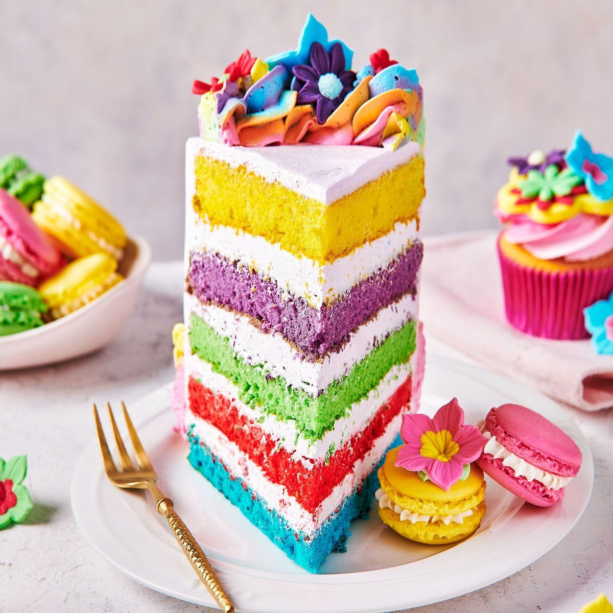 Funcakes Purple Food Color Gel: Højkoncentreret madfarve til dej, creme, fondant, marcipan, kager, nem dosering, individuelle dråber til at skabe levende farver, Halal, 30g