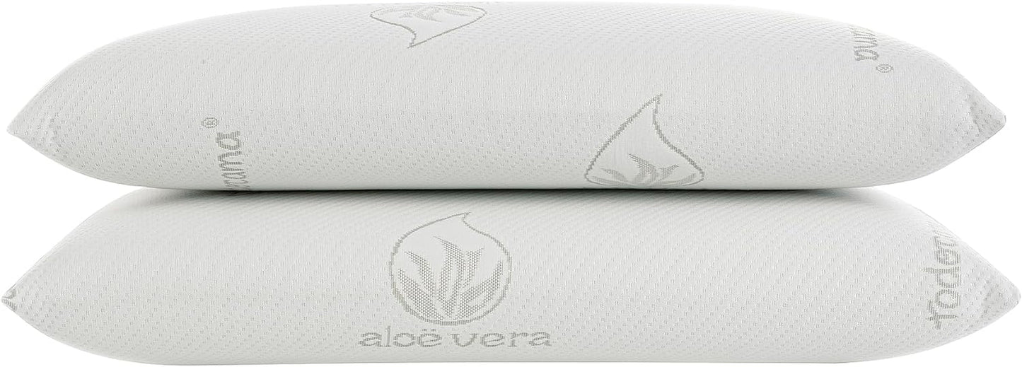 Todocama - Memory pude, aloe vera, 2 stk, 70 cm, hvide Naty Shop standard puder