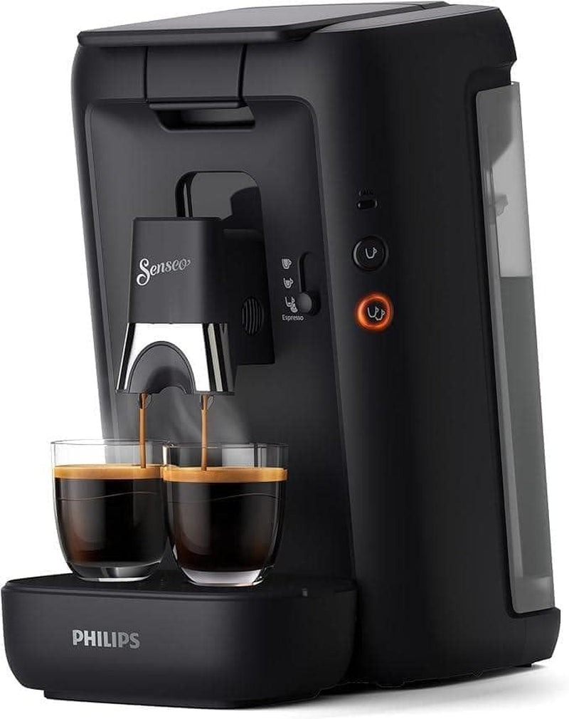 PHILIPS Senseo Maestro kapsel-espressomaskine - Intense Plus-teknologi, højkvalitets espresso, økologisk design, 1,2 l vandtank, memofunktion, afkalkningsindikator (CSA260/60)
