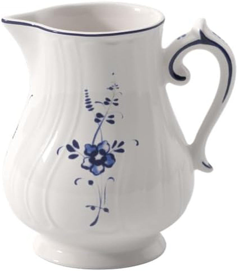 Villeroy & Boch Vieux Luxembourg Mælkekrus, 300 ml, Premium Porcelæn, Hvid/Blå, 1023410760, Flerfarvet